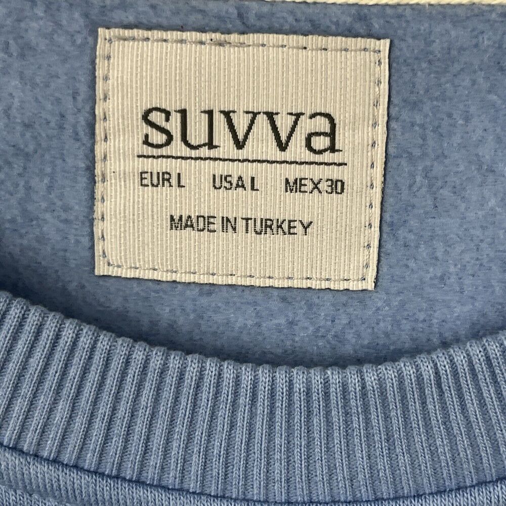 SUVVA 'REVIVAL' Adult Light Blue Crewneck Sweatshirt Pullover Size Large NWT - Picture 5 of 8